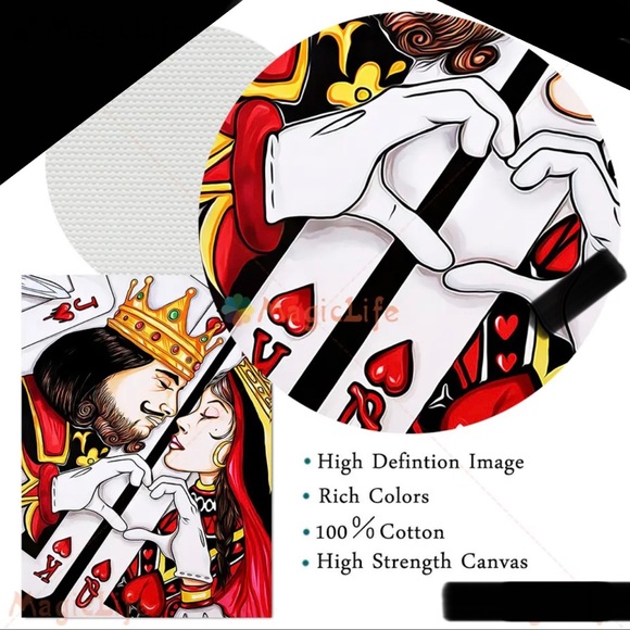 King And Queen Playing Card Wall Picture - Picture 3 of 5